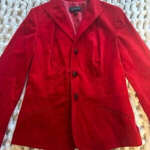 NWT Talbots Red Velvet Blazer Size 4, Retail $189! Perfect Condition!